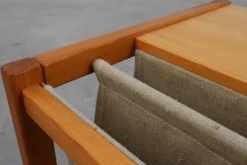 Pamono Pine and Linen Safari Series Coffee Table with Magazine Rack by Karin Möbring for Ikea, Sweden, 1970s Discount