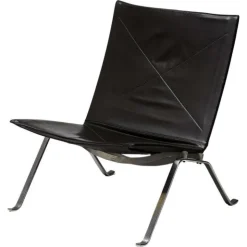 Pamono PK22 Chair in Dark Brown Leather by Poul Kjærholm for Fritz Hansen, Denmark, 1997 Hot