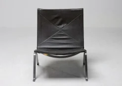 Pamono PK22 Chair in Dark Brown Leather by Poul Kjærholm for Fritz Hansen, Denmark, 1997 Hot