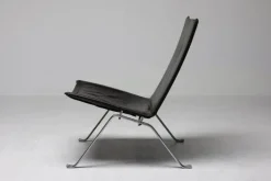 Pamono PK22 Chair in Dark Brown Leather by Poul Kjærholm for Fritz Hansen, Denmark, 1997 Hot