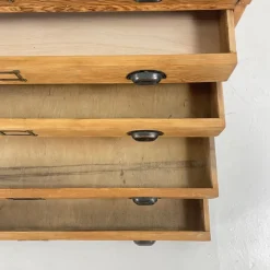 Pamono Plan Chest with Brass Cup Handles, 1930s Best