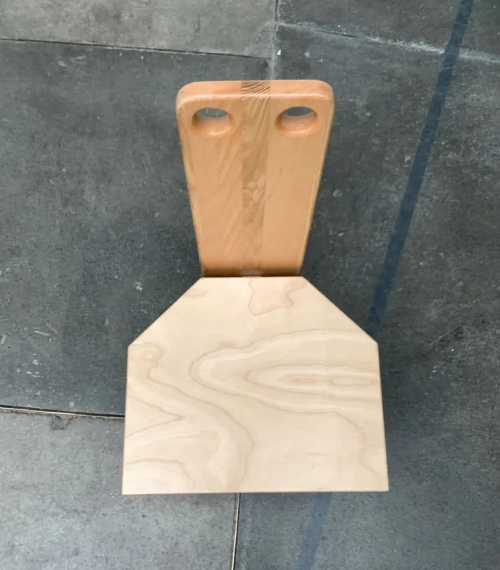 Pamono Postmodern Brutalist Wooden Children Chair, 1990s Outlet