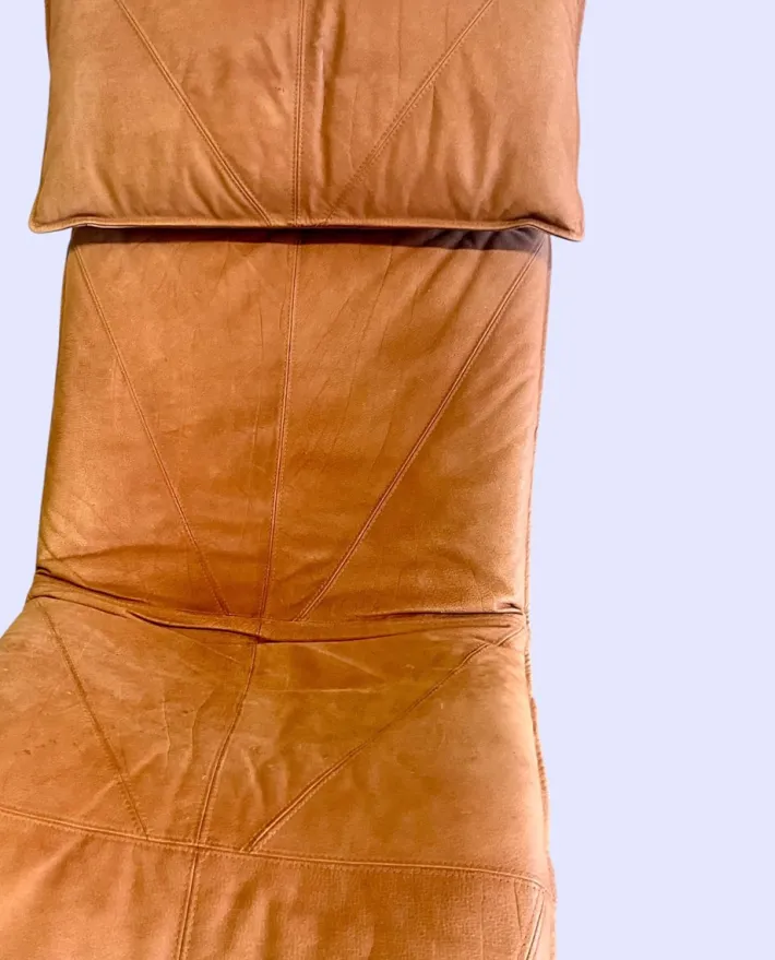 Pamono Postmodern Skye Relax Lounge Chair in Patinated Cognac-Brown Leatherby Tord Björklund for Ikea, Sweden, 1970s Outlet