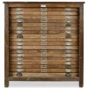 Pamono Printing Press Cabinet with 18 Drawers in Solid Wood