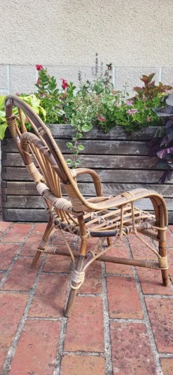 Pamono Rattan Children's Armchair, 1960s Discount