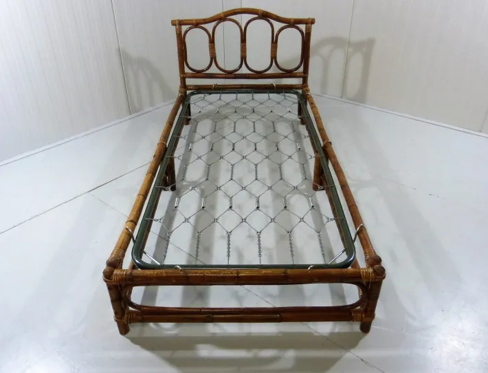Pamono Rattan Daybed, 1970s Hot