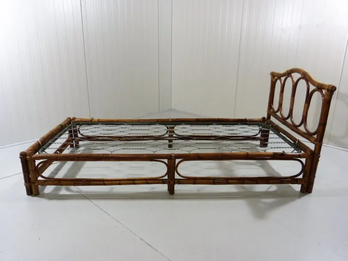 Pamono Rattan Daybed, 1970s Hot