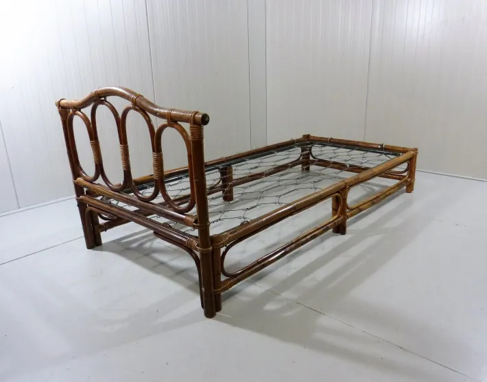 Pamono Rattan Daybed, 1970s Hot