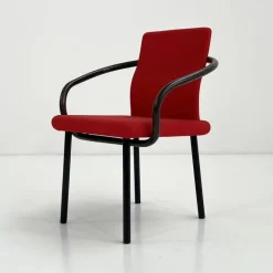 Pamono Red Mandarin Chair by Ettore Sottsass for Knoll, 1980s Sale