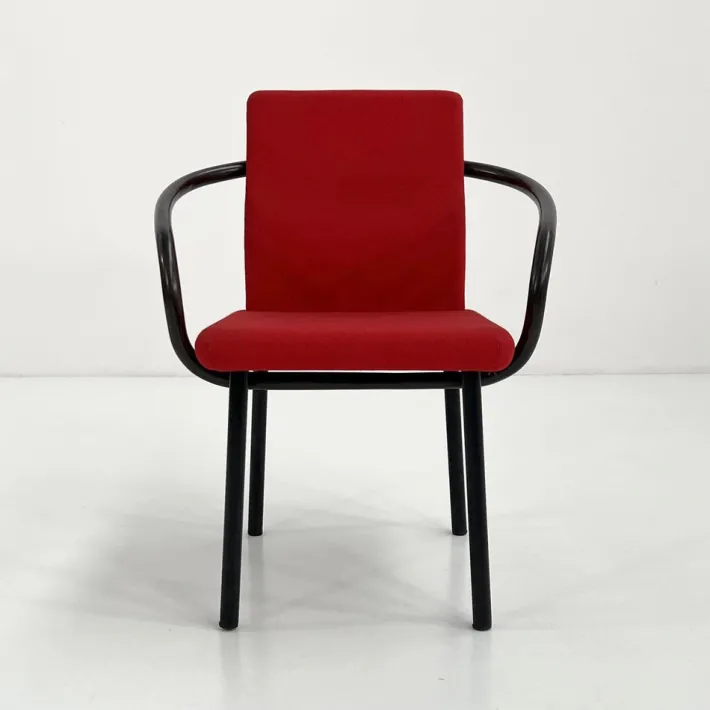 Pamono Red Mandarin Chair by Ettore Sottsass for Knoll, 1980s Sale