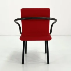 Pamono Red Mandarin Chair by Ettore Sottsass for Knoll, 1980s Sale