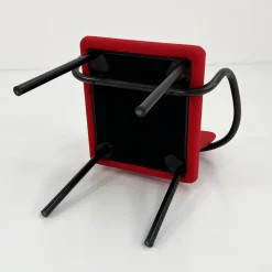 Pamono Red Mandarin Chair by Ettore Sottsass for Knoll, 1980s Sale