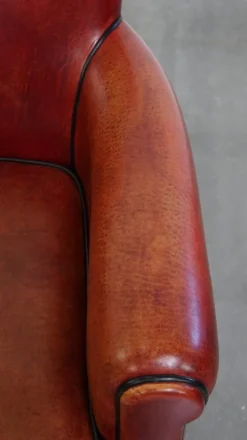 Pamono Reddish Brown Sheepskin Armchair