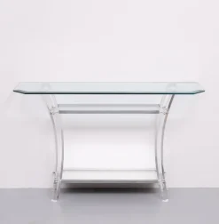 Pamono Regency Console Table and Mirror in Chrome, 1970s, Set of 2 Best