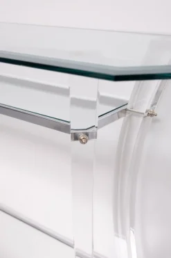 Pamono Regency Console Table and Mirror in Chrome, 1970s, Set of 2 Best