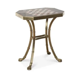 Pamono Regency Marble and Gilt Brass Chess Occasional Table, 1820s Clearance