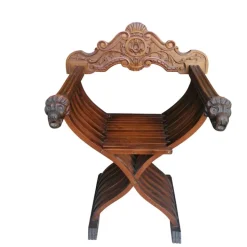 Pamono Renaissance-Style Folding Savonarola Chair, 1950s Outlet