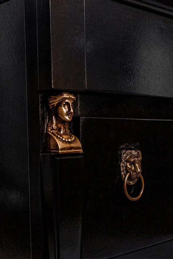 Pamono Return of Egypt Lacquered Chest of Drawers, 19th Century Hot