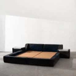 Pamono Roche Bobois Suede Bed Frame, 1970s Outlet