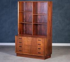 Pamono Rosewood Bookcase with Drawers by Poul Hundevad, Denmark, 1960s Best