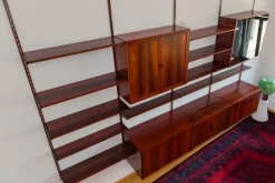 Pamono Rosewood Modular Wall Unit by Kai Kristiansen for FM Møbler, 1960s Clearance