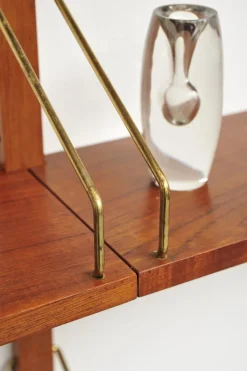 Pamono Royal System Teak Wall Shelf by Poul Cadovius for Cado, 1950s Hot