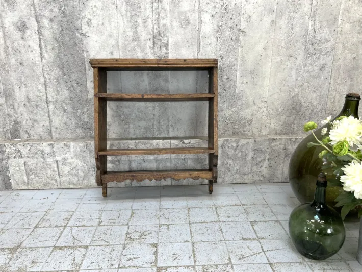 Pamono Rustic Wall Mounted Wooden Shelves, 1930s Best