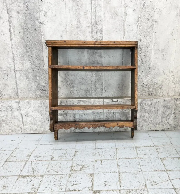 Pamono Rustic Wall Mounted Wooden Shelves, 1930s Best