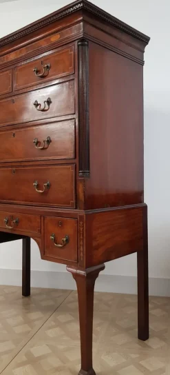 Pamono Satinwood Inlaid Mahogany Chest on Stand, 18th Century Hot