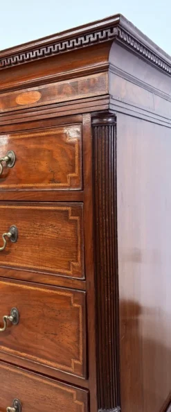 Pamono Satinwood Inlaid Mahogany Chest on Stand, 18th Century Hot