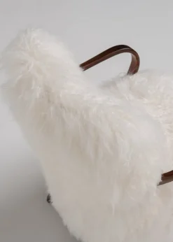 Pamono Scandinavian Art Deco Lounge Chairs in Mongolian Sheepskin, 1950s, Set of 2 Sale