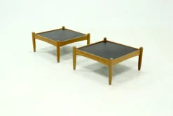 Pamono Scandinavian Coffee Table in Oak and Slate by Eric Merthen for Ire Möbler, 1960s New