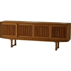 Pamono Scandinavian Low Sideboard in Oak, 1950s Sale