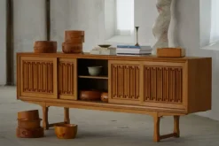 Pamono Scandinavian Low Sideboard in Oak, 1950s Sale