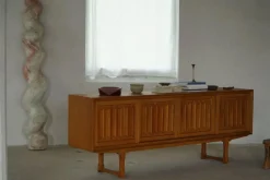 Pamono Scandinavian Low Sideboard in Oak, 1950s Sale