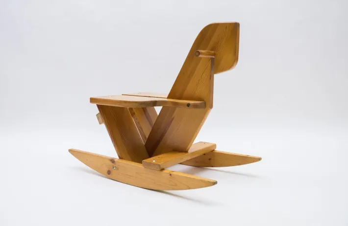 Pamono Scandinavian Pine Rocking Horse, 1960s Clearance