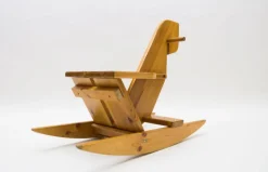 Pamono Scandinavian Pine Rocking Horse, 1960s Clearance
