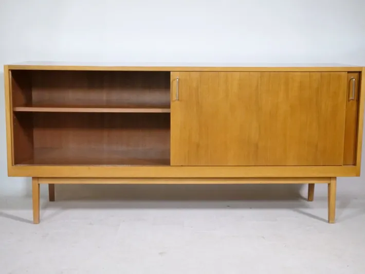 Pamono Scandinavian Sliding Door Sideboard, 1960s Clearance
