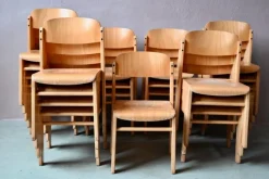 Pamono Scandinavian Style Light Wood Children's Chairs, Set of 20