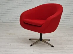 Pamono Scandinavian Swivel Lounge Chair in Wool by Karl Eric Klote, 1960s Best