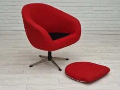 Pamono Scandinavian Swivel Lounge Chair in Wool by Karl Eric Klote, 1960s Best