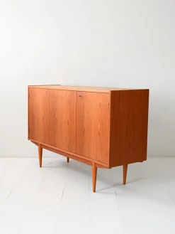 Pamono Scandinavian Teak Highboard with Triple Compartment, 1960s Sale