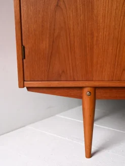 Pamono Scandinavian Teak Highboard with Triple Compartment, 1960s Sale