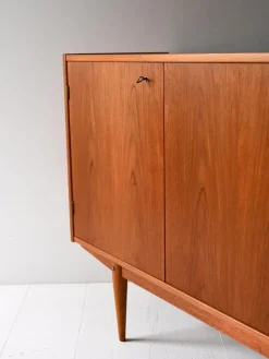 Pamono Scandinavian Teak Highboard with Triple Compartment, 1960s Sale