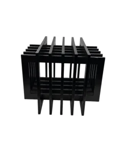 Pamono Sculptural Black Wood Side Table, France, 1980s New