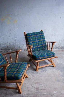 Pamono 3-Seater Sofa & Armchairs by Guillerme and Chabron, Set of 3 Discount