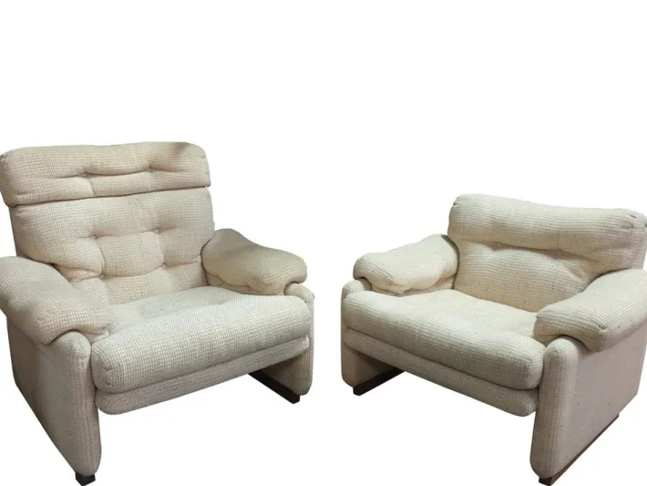 Pamono 3-Seater Sofa and Armchairs by Tobia & Afra Scarpa for B&B Italia, 1970s, Set of 3 Discount