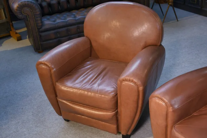 Pamono 2-Seater Sofa and Club Armchairs in Faux Leather, 1980s, Set of 3 Outlet