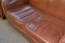 Pamono 2-Seater Sofa and Club Armchairs in Faux Leather, 1980s, Set of 3 Outlet