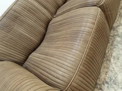 Pamono 3-Seater Sofa, 2-Seater Sofa, Lounge Chair and Pouf in Leather by Ernst Lüthy for de Sede, Set of 4 Sale